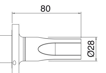 Desen tehnic cu cote – Robinet de trecere încastrat Appia 1/2"