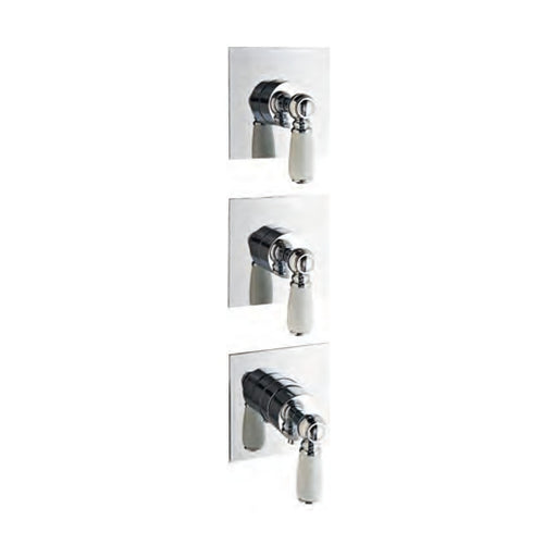 Baterie termostatică încastrată Old Italy cu 2 ieșiri, plăci separate Treemme – pârghie ceramică