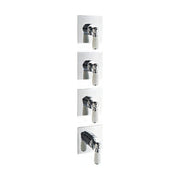 Baterie termostatică încastrată Old Italy cu 3 ieșiri, plăci separate Treemme – pârghie ceramică