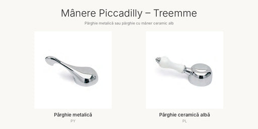 Mânere Piccadilly: pârghie metalică sau ceramică