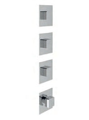 Baterie duș termostatică Hask încastrată, plăci separate, 2 sau 3 ieșiri Treemme