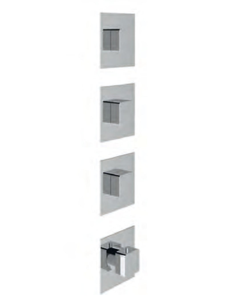 Baterie duș termostatică Hask încastrată, plăci separate, 2 sau 3 ieșiri Treemme