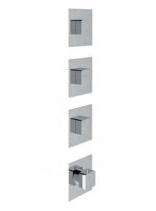 Baterie duș termostatică Hask încastrată, plăci separate, 2 sau 3 ieșiri Treemme