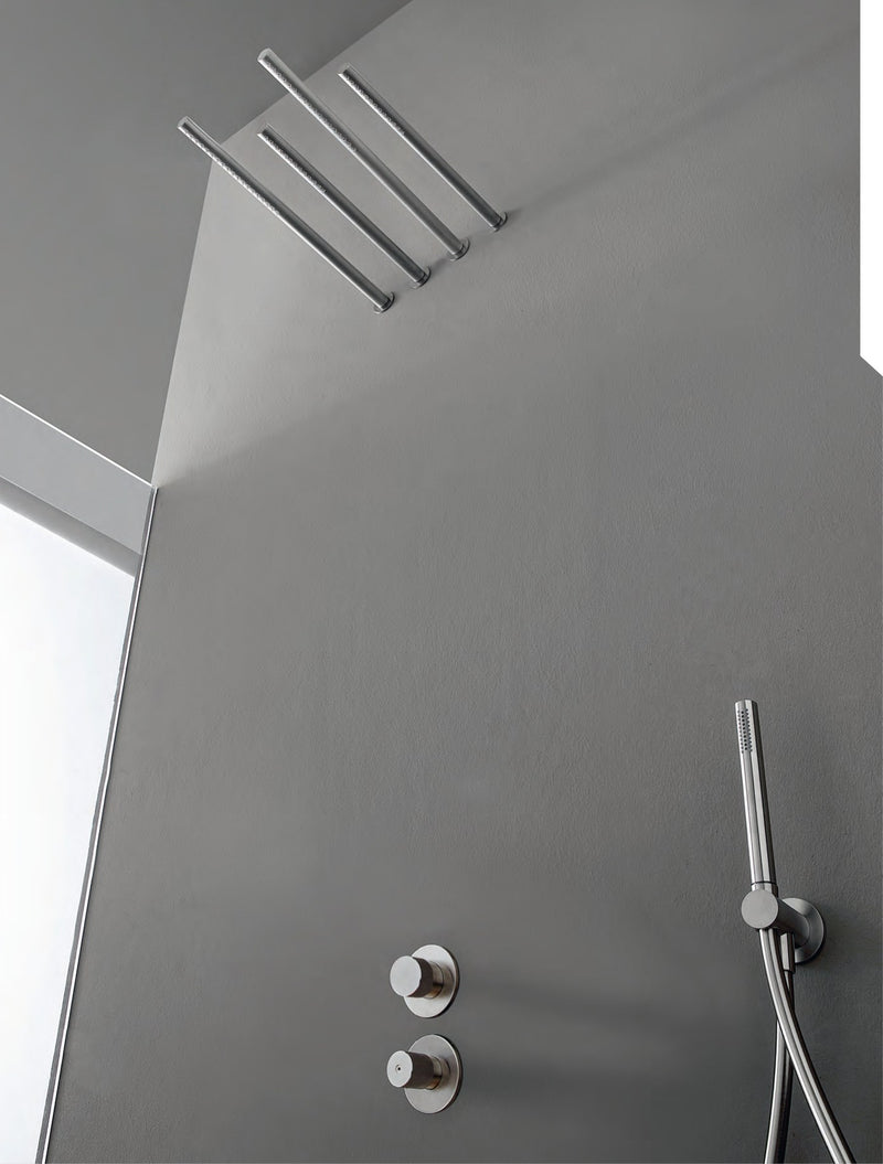 Pară de duș tubulară 22mm din inox, de perete – Treemme, imagine de ambianță