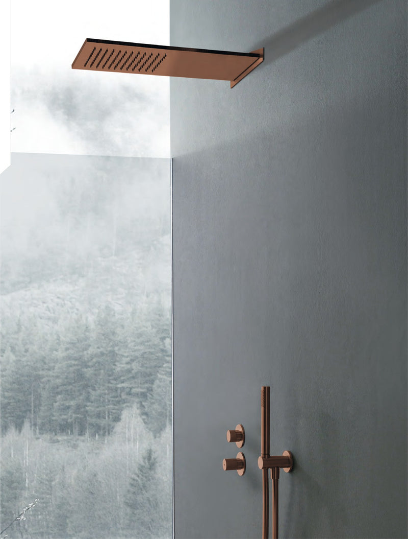 Pară de duș tubulară 22mm din inox, de perete – Treemme, imagine de ambianță