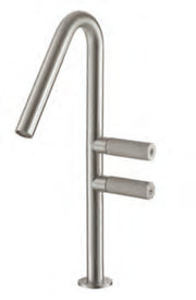 Baterie lavoar 22mm din inox, cu două butoane zimțate Treemme
