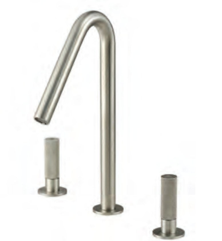 Baterie lavoar 22mm din inox, 3 găuri Treemme