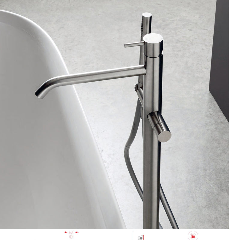 Baterie 40mm de pardoseală, pentru lavoar sau cadă – Treemme, imagine de ambianță