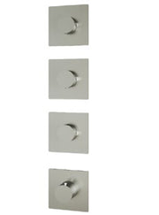Termostat de duș încastrat Treemme din inox, plăci separate, 2 sau 3 ieșiri Treemme