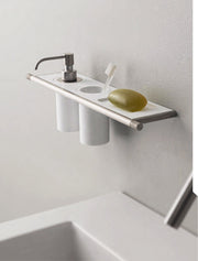 Suport de perete 22mm din inox pentru pahar și dozator – Treemme, imagine de ambianță
