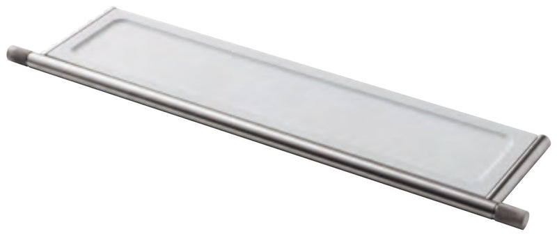 Etajeră 22mm din inox, cu blat din sticlă Treemme