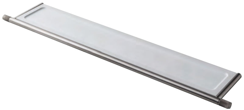 Etajeră 22mm din inox, cu blat din sticlă Treemme