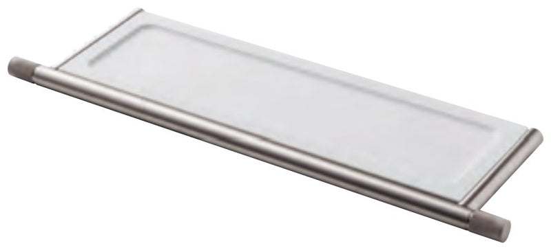 Etajeră 22mm din inox, cu blat din sticlă Treemme