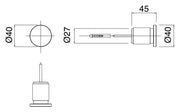 Desen tehnic cu cote – Cuier Band din inox