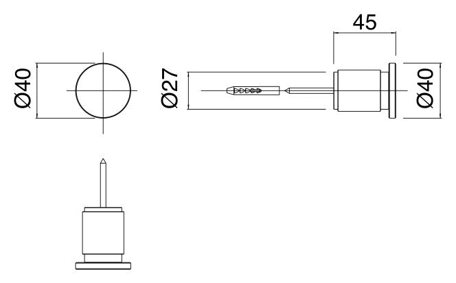 Desen tehnic cu cote – Cuier Band din inox