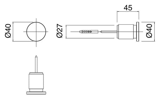 Desen tehnic cu cote – Cuier Band din inox