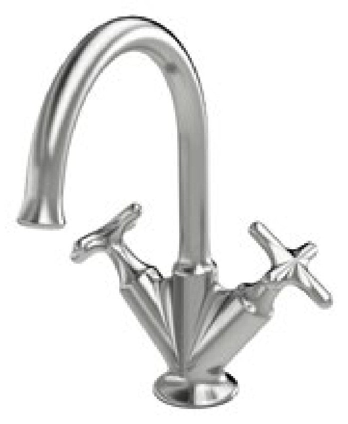 Baterie lavoar Bliss din inox, cu mânere în cruce Treemme
