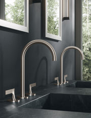 Baterie lavoar Flou din inox, cu două mânere – Treemme, imagine de ambianță