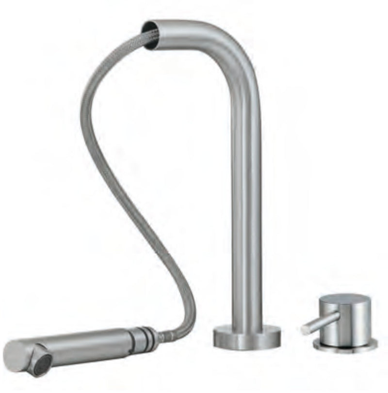 Baterie de bucătărie 40mm din inox, monocomandă Treemme