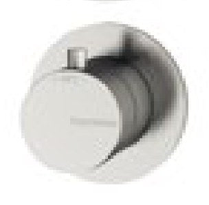 Termostat de duș încastrat Treemme din inox, cu comutator, rozete rotunde separate Treemme