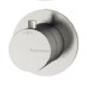 Termostat de duș încastrat Treemme din inox, cu comutator, rozete rotunde separate Treemme