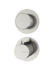 Termostat de duș încastrat Treemme din inox, cu comutator și butoane cilindrice Treemme