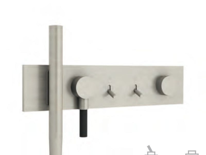 Baterie de duș încastrată Watt din inox cu duș de mână integrat Treemme