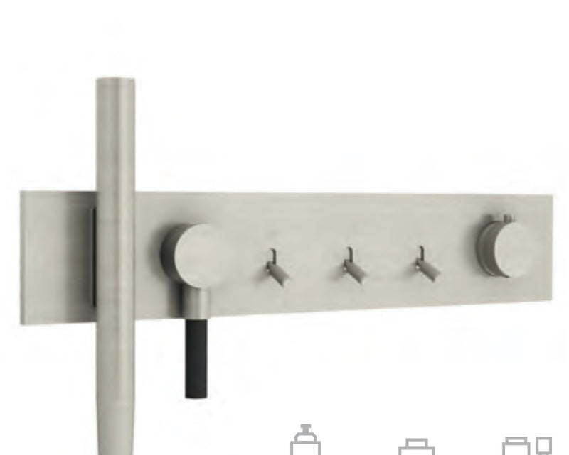 Baterie de duș încastrată Watt din inox cu duș de mână integrat Treemme