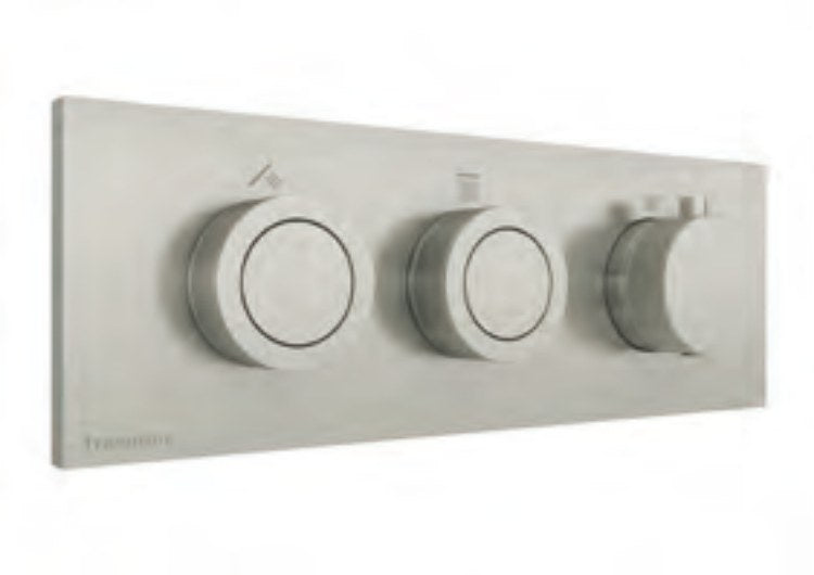 Baterie de duș încastrată W-Smart din inox, 2 sau 3 ieșiri Treemme
