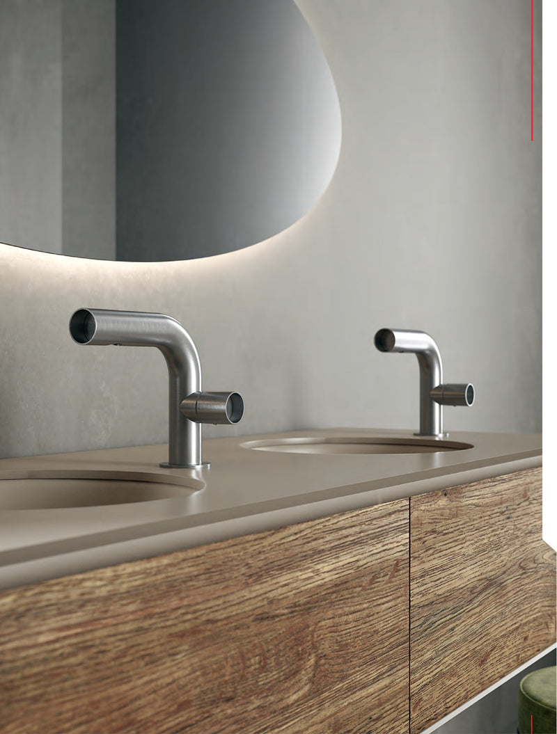 Baterie lavoar WaterTube din inox, monocomandă – Treemme, imagine de ambianță