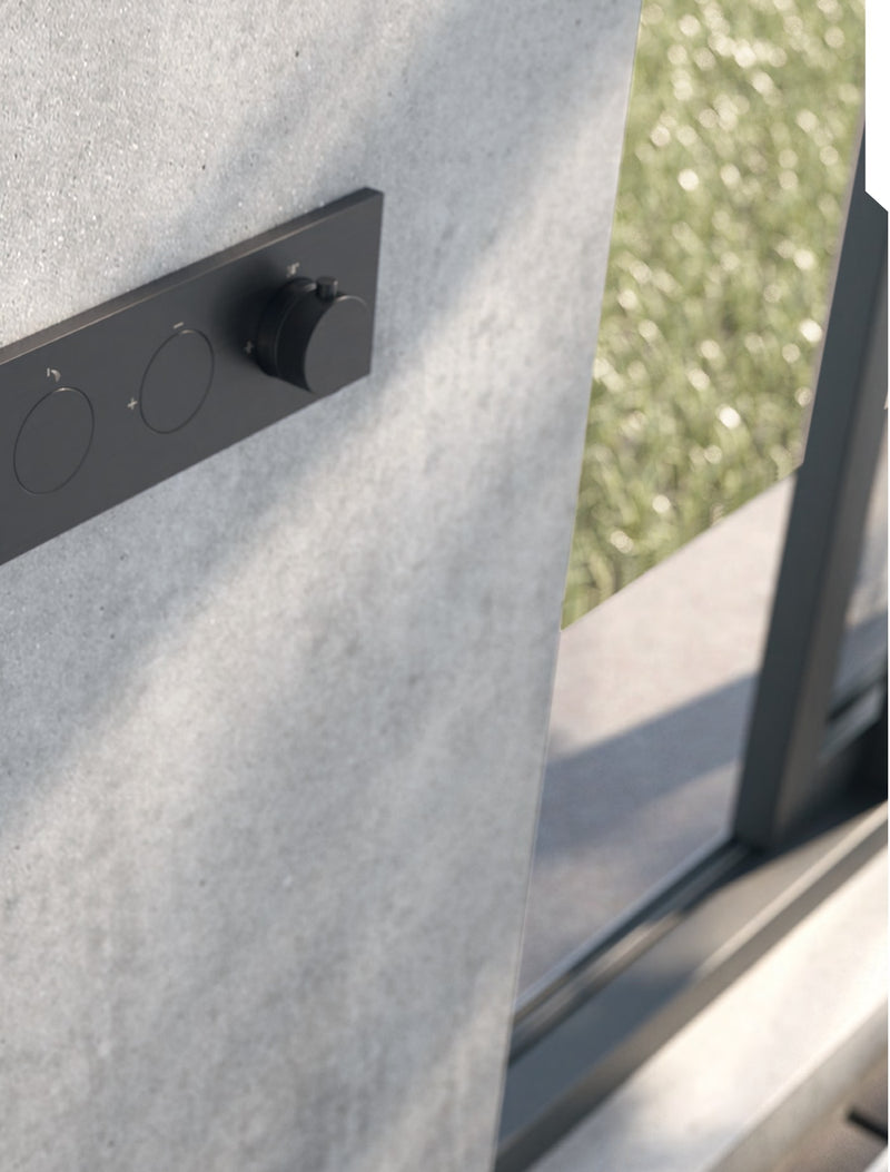 Termostat de duș încastrat W-Touch din inox cu butoane, 2–5 ieșiri – Treemme, imagine de ambianță