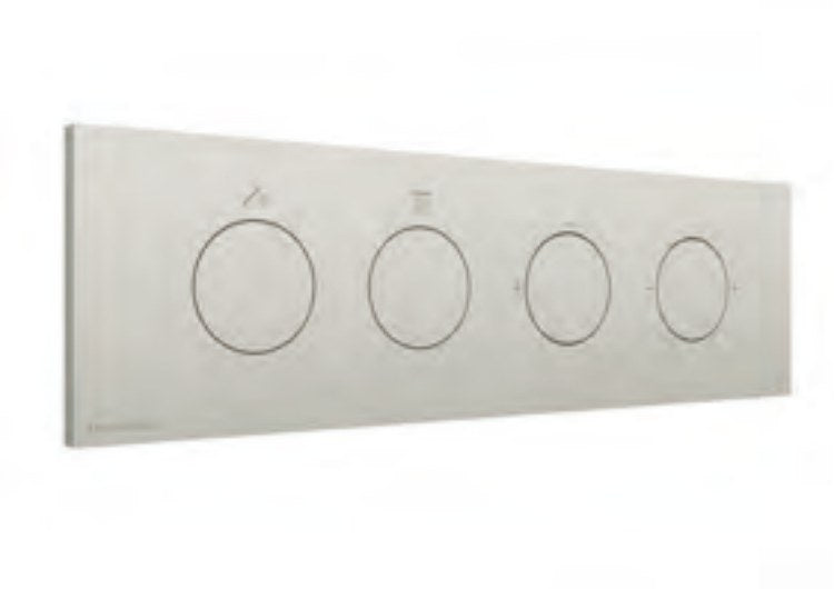 Baterie de duș încastrată W-Touch din inox cu butoane, 2–5 ieșiri Treemme