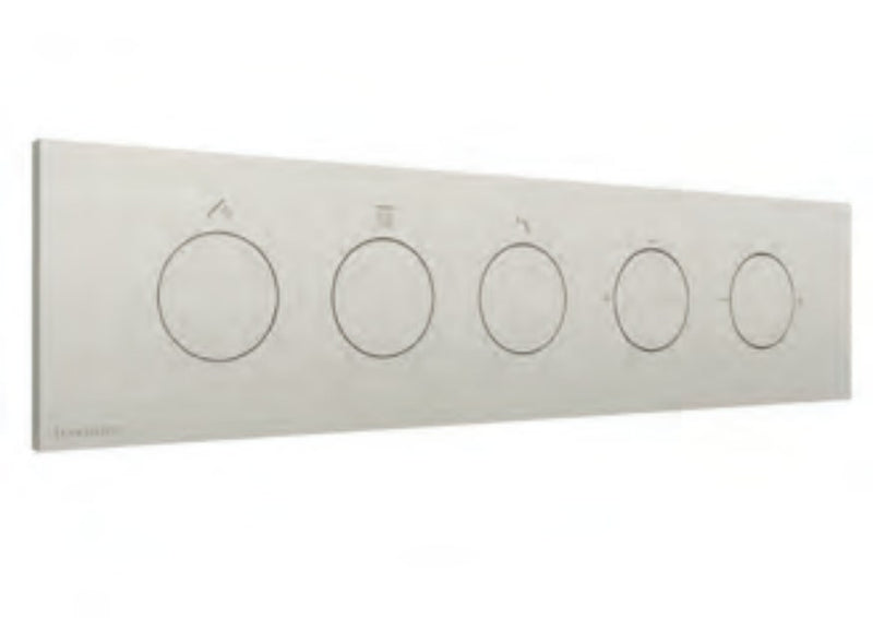 Baterie de duș încastrată W-Touch din inox cu butoane, 2–5 ieșiri Treemme