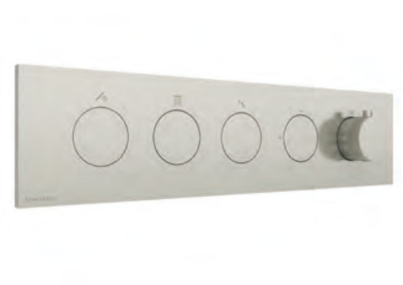 Termostat de duș încastrat W-Touch din inox cu butoane, 2–5 ieșiri Treemme