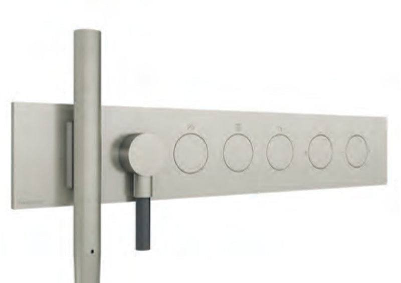 Baterie de duș încastrată W-Touch din inox cu duș de mână integrat Treemme