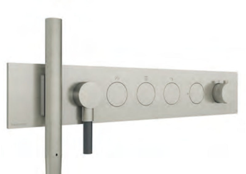 Baterie de duș încastrată W-Touch din inox cu duș de mână integrat Treemme