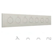 Baterie de duș încastrată W-Touch din inox cu butoane, 2–5 ieșiri Treemme