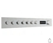 Termostat de duș încastrat W-70s cu afișaj digital și comandă LED, 2–6 ieșiri Treemme