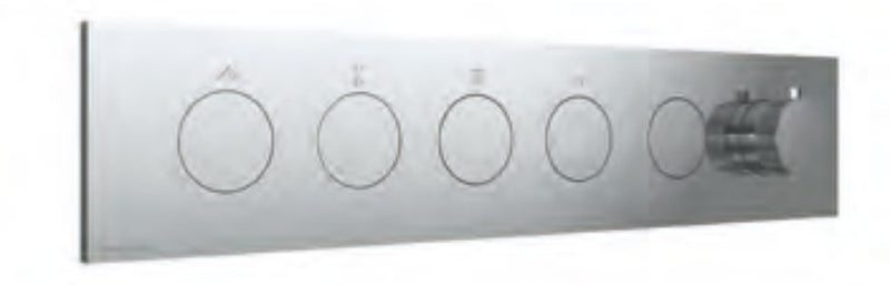 Termostat de duș încastrat W-Touch cu butoane, 2–5 ieșiri Treemme