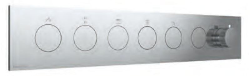 Termostat de duș încastrat W-Touch cu butoane, 2–5 ieșiri Treemme