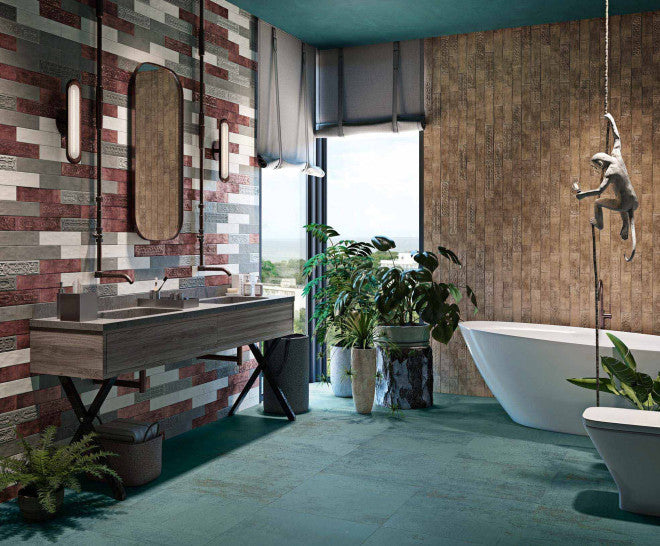 Gresie/ Faianta metallic green natural  50x100cm made in spania