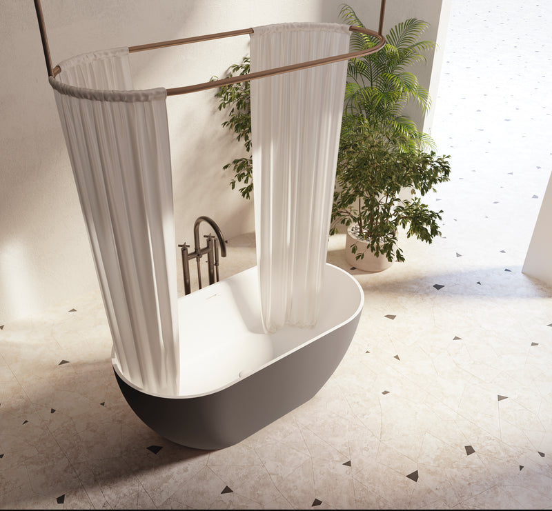 Cadă freestanding Clivia 160 Treesse într-o baie amenajată
