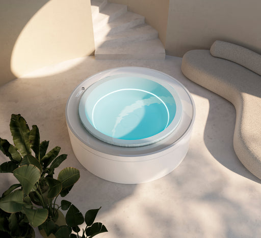 Cadă cu hidromasaj Fusion 200 Treesse într-o baie amenajată