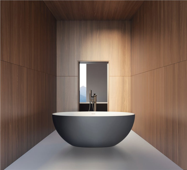 Cadă Freestanding VERA Solid Surface Albă 150x72x55cm - Treesse Italy