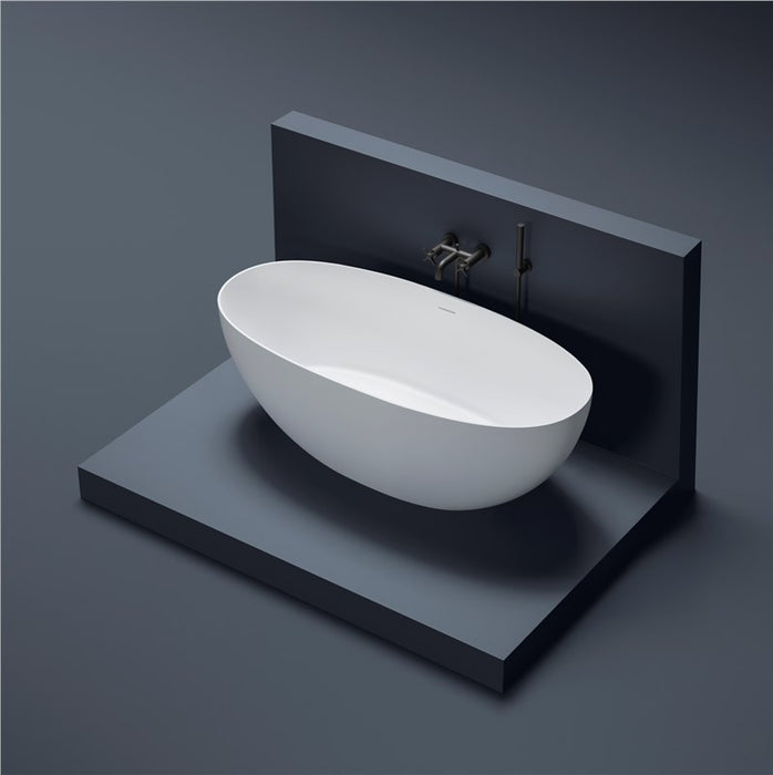 Cadă Freestanding VERA Solid Surface Albă 150x72x55cm - Treesse Italy