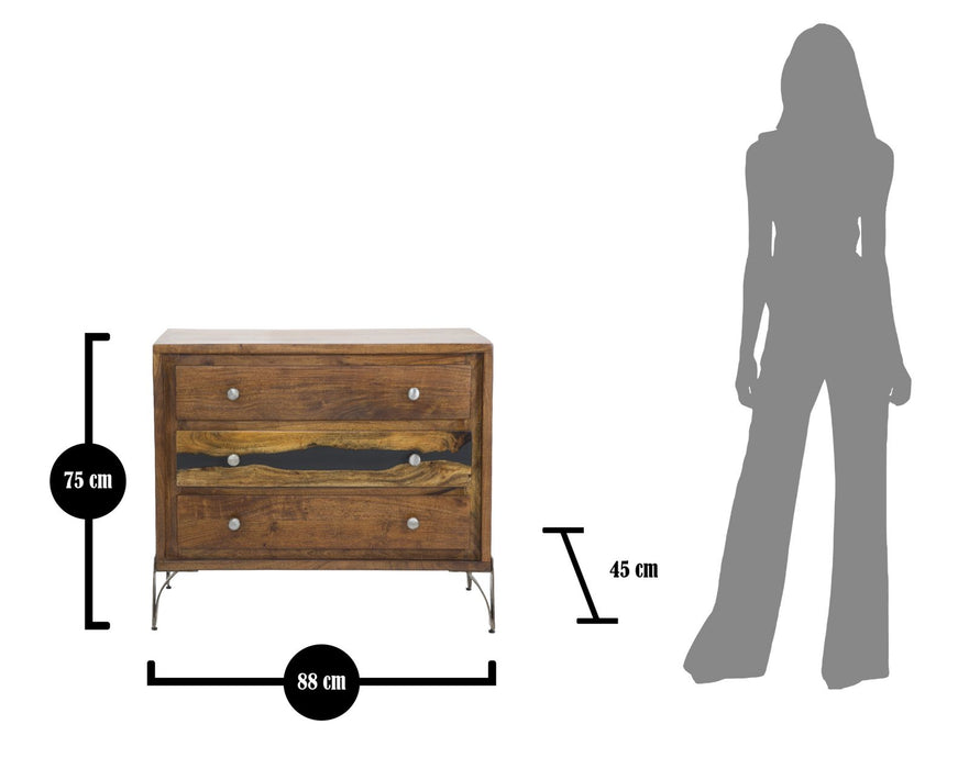 Comoda Mustang Cm 88X45X75 (Legno Di Acacia Nilotica)