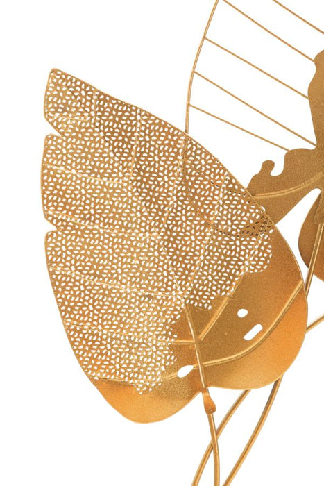 Detaliu al frunzelor pline, perforate și deschise ale panoului Autumn Leaf Gold