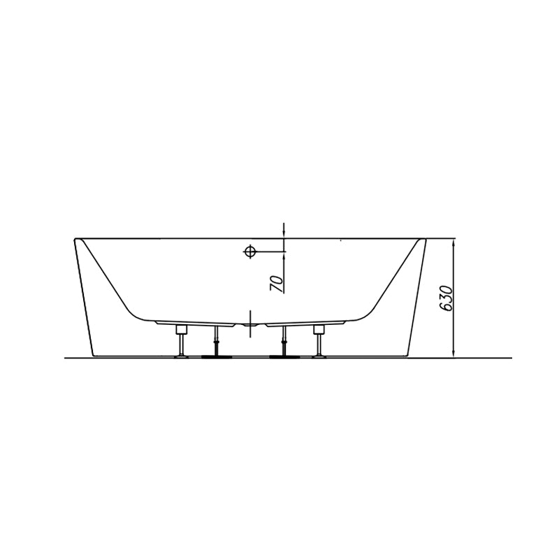 Cadă Freestanding Comodo 185cm - Design Modern pentru Baie de Lux