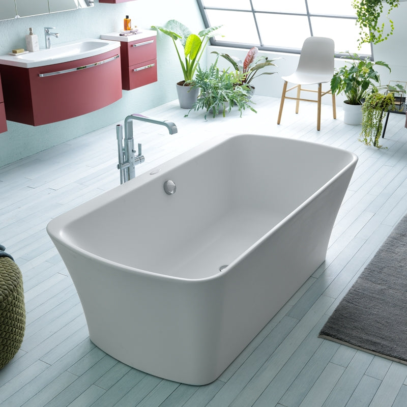Cadă Freestanding Albă Mary 185x90 cm - Design Modern pentru Baie de Lux