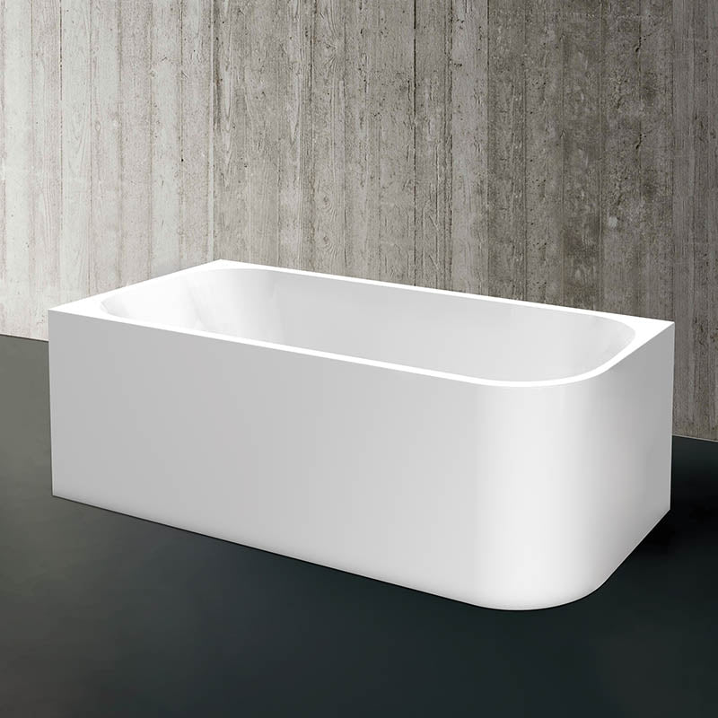 Cadă de Colț Stânga Florida Maugli - Cadă Freestanding Acril Alb 150x75 cm